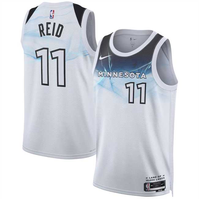 Men%27s Minnesota Timberwolves #11 Naz Reid White 2024-25 City Edition Stitched Jersey Dzhi